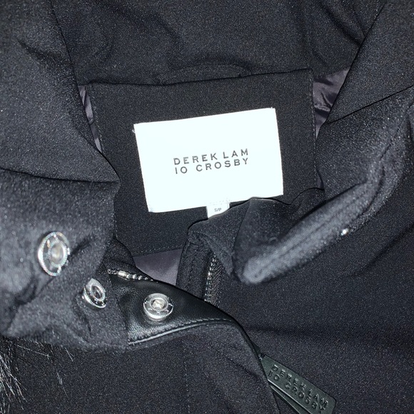 Derek Lam 10 Crosby Black Down Coat - Picture 6 of 12